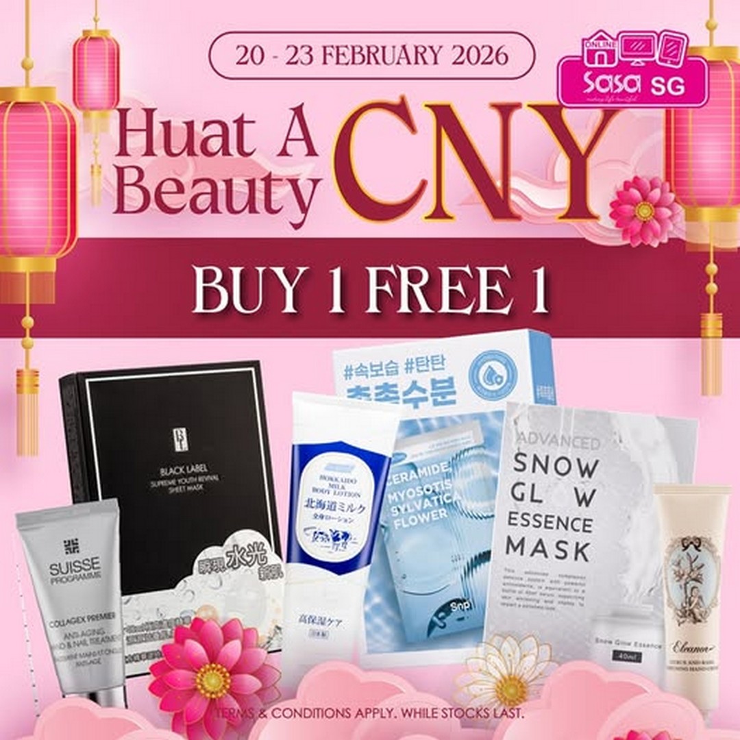 Sa-Sa-Singapore-Huat-A-Beauty-CNY-Online-Exclusive 20-23 February 2026: Sa Sa Singapore: Huat A Beauty CNY Online Exclusive: Buy 1 Free 1 Promotion