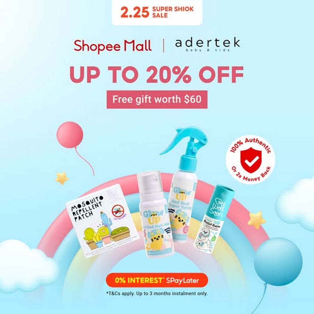 Shopee-Singapore-Adertek-Baby-Essentials-Sale 25 February 2026: Shopee Singapore: Adertek Baby Essentials Sale: Up to 20% Off Plus Free $60 Gift
