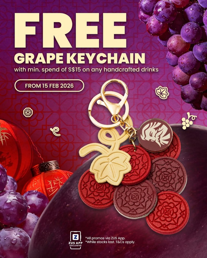 ZUS-Coffee-Free-Grape-Keychain-with-Minimum-Spend-15-Promotion 15 February 2026 onwards: ZUS Coffee: Free Grape Keychain with Minimum Spend $15 Promotion