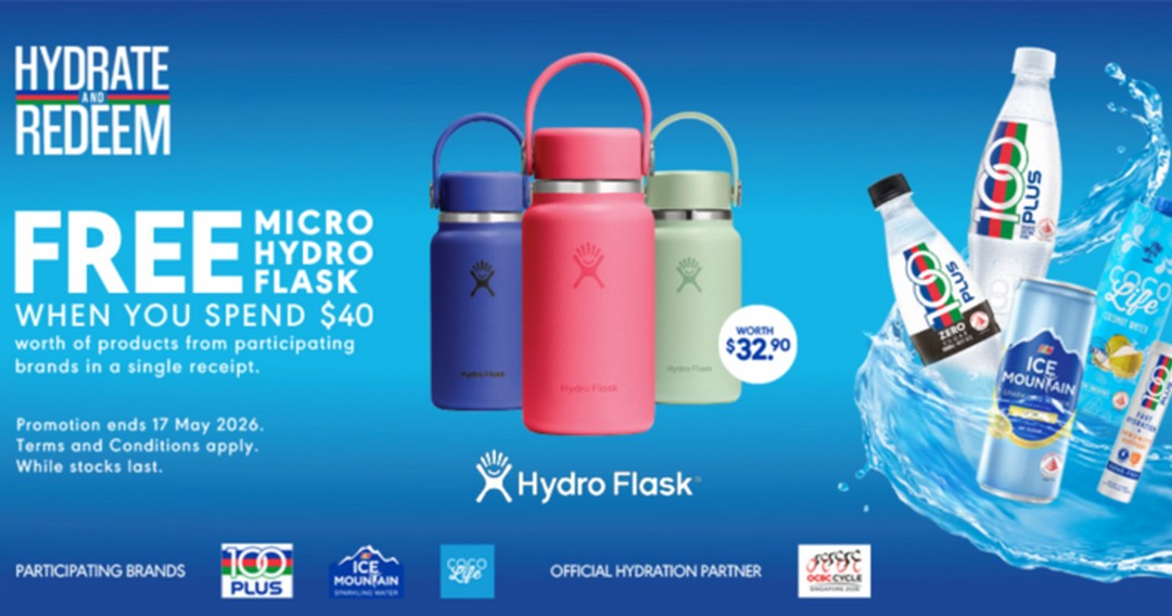 100PLUS-Micro-Hydro-Flask-Giveaway 1 April–17 May 2026: 100PLUS Micro Hydro Flask Giveaway: Limited-Time Hydration Promotion