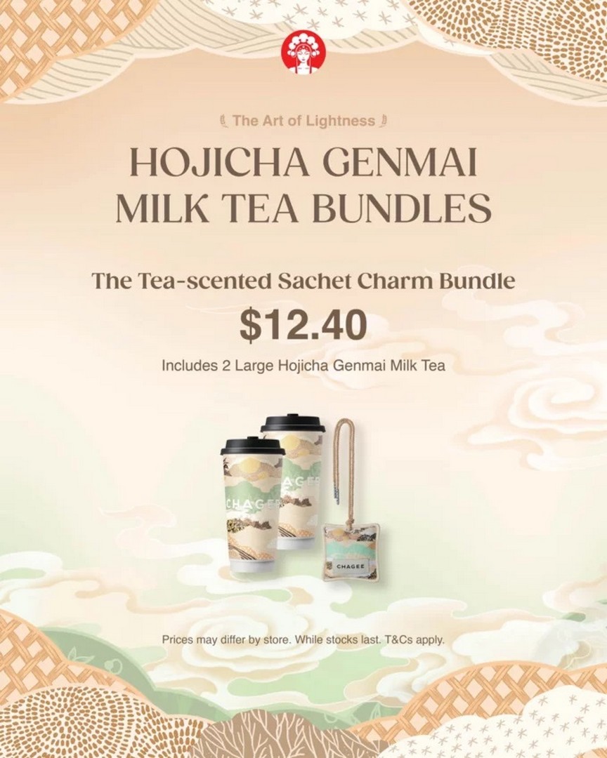 CHAGEE-Hojicha-Genmai-Milk-Tea-Bundles 27 March 2026 onwards: CHAGEE Hojicha Genmai Milk Tea Bundles with Tote Bag & Tea-scented Charm: Limited-Time Promotion