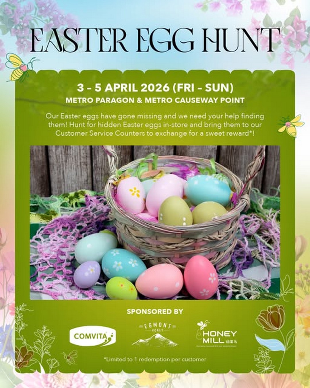 METRO-Singapore-Easter-Egg-Hunt-Fun 3-5 April 2026: METRO Singapore: Easter Egg Hunt Fun: In-Store Promotion