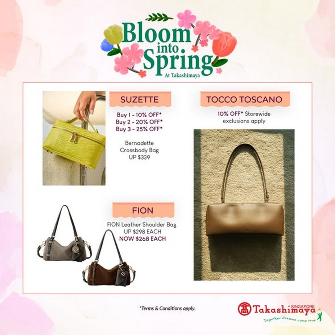 Takashimaya-Department-Store-Double-Bonus-Points-Handbag-Promotion-2 26-29 March 2026: Takashimaya Department Store Double Bonus Points Handbag Promotion with $30 OFF Deal at Ladies’ Handbags Level 2