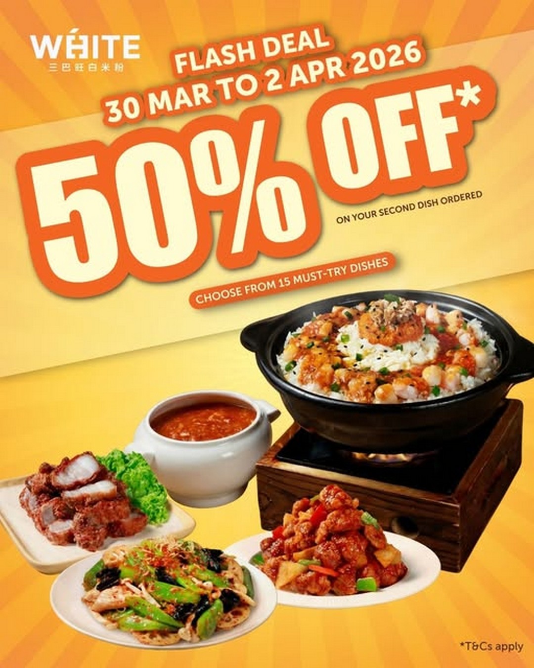 White-Restaurant-The-Original-Sembawang-White-Beehoon 30 March-2 April 2026: White Restaurant: The Original Sembawang White Beehoon – 50% Off Second Dish Promotion
