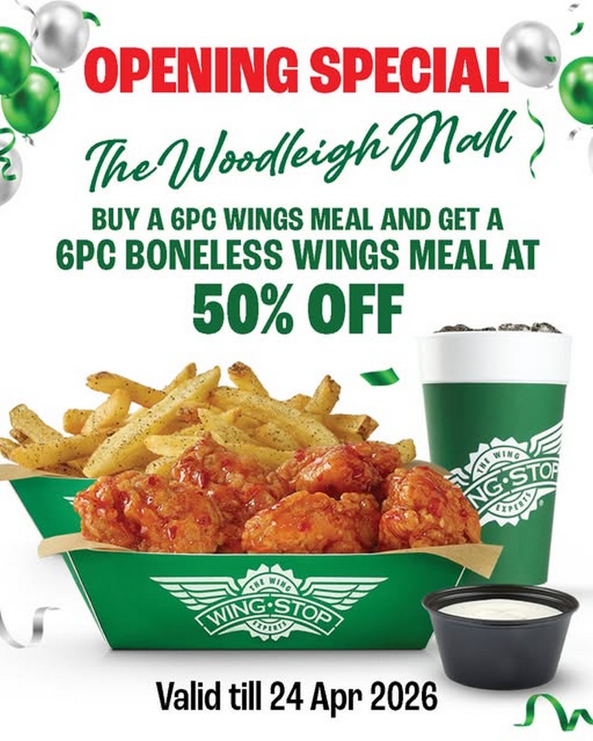 Wingstop-Singapore-Grand-Opening-Promotion Now till 24 April 2026: Wingstop Singapore: Grand Opening Promotion at The Woodleigh Mall