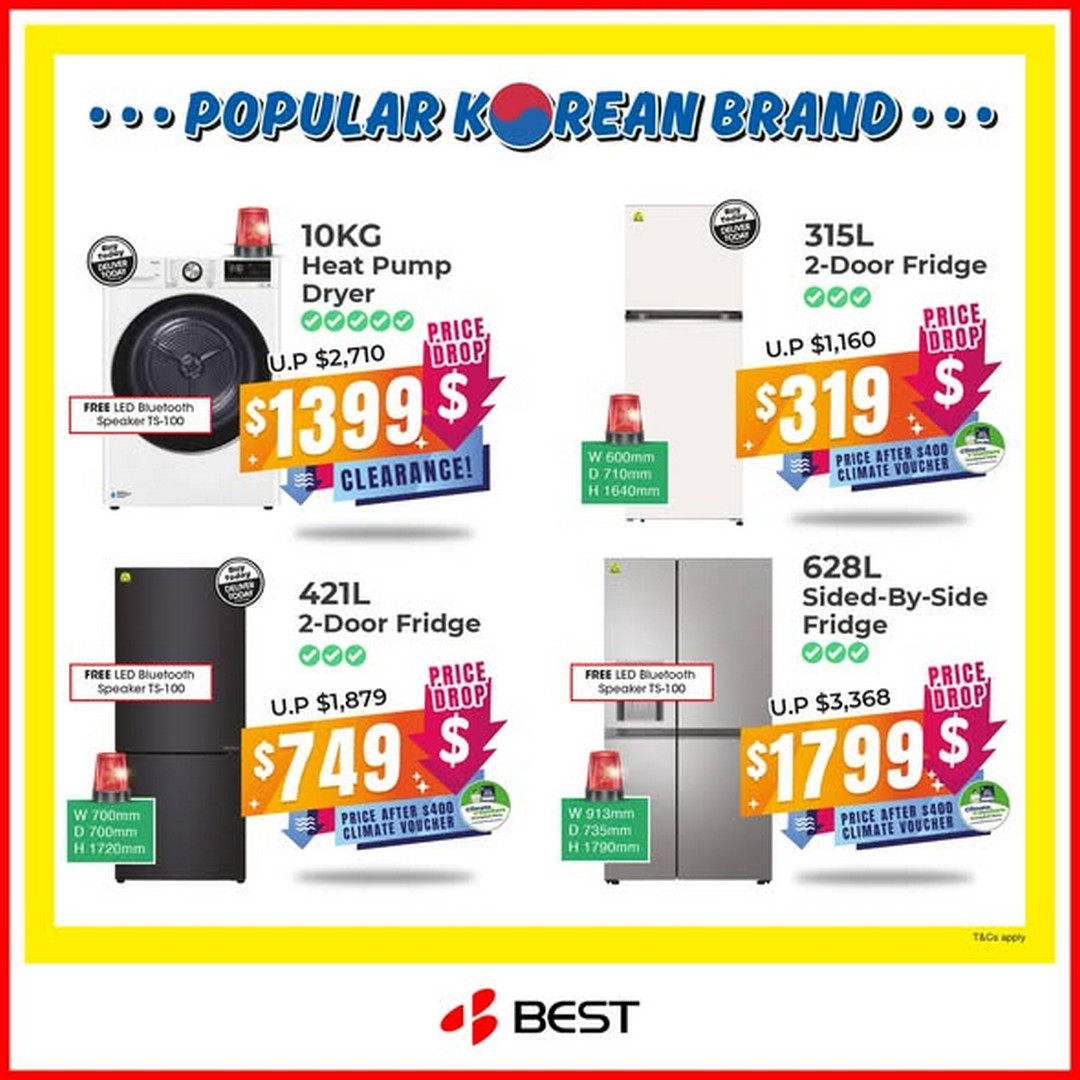 BEST-Denki-Singapore-Emergency-Clearance-Sale-2 2-13 April 2026: BEST Denki Singapore: Emergency Clearance Sale on Fridges & Washers