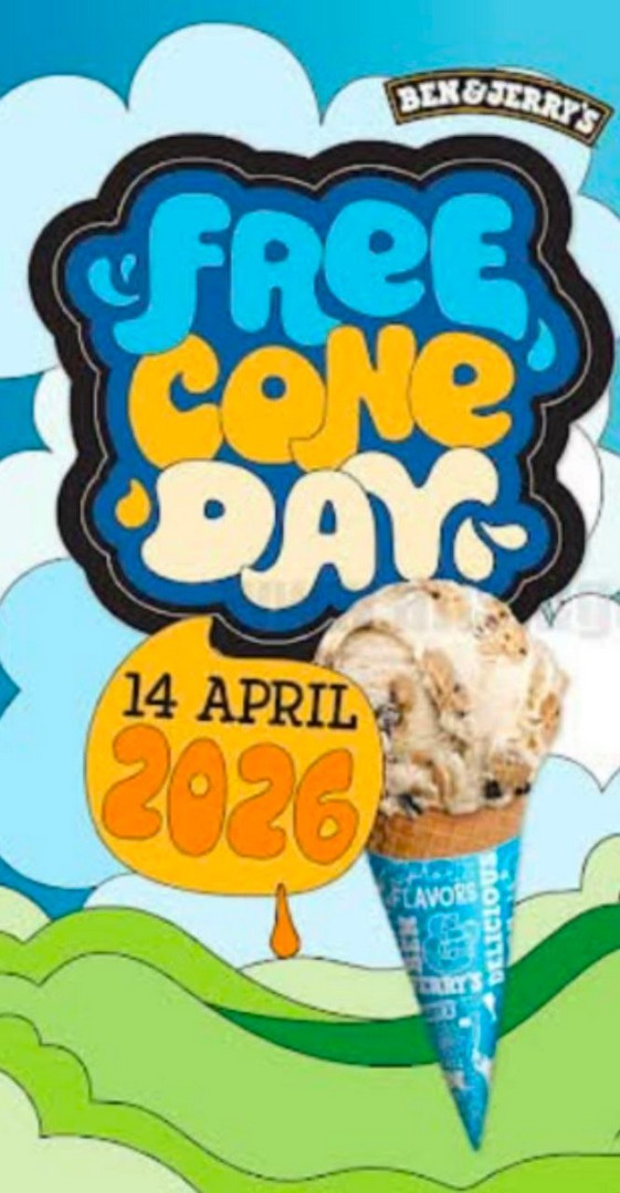 Ben-Jerrys-VivoCity-Free-Cone-Day-2026-Ice-Cream-Giveaway 14 April 2026: Ben & Jerry’s VivoCity Free Cone Day 2026, Ice Cream Giveaway