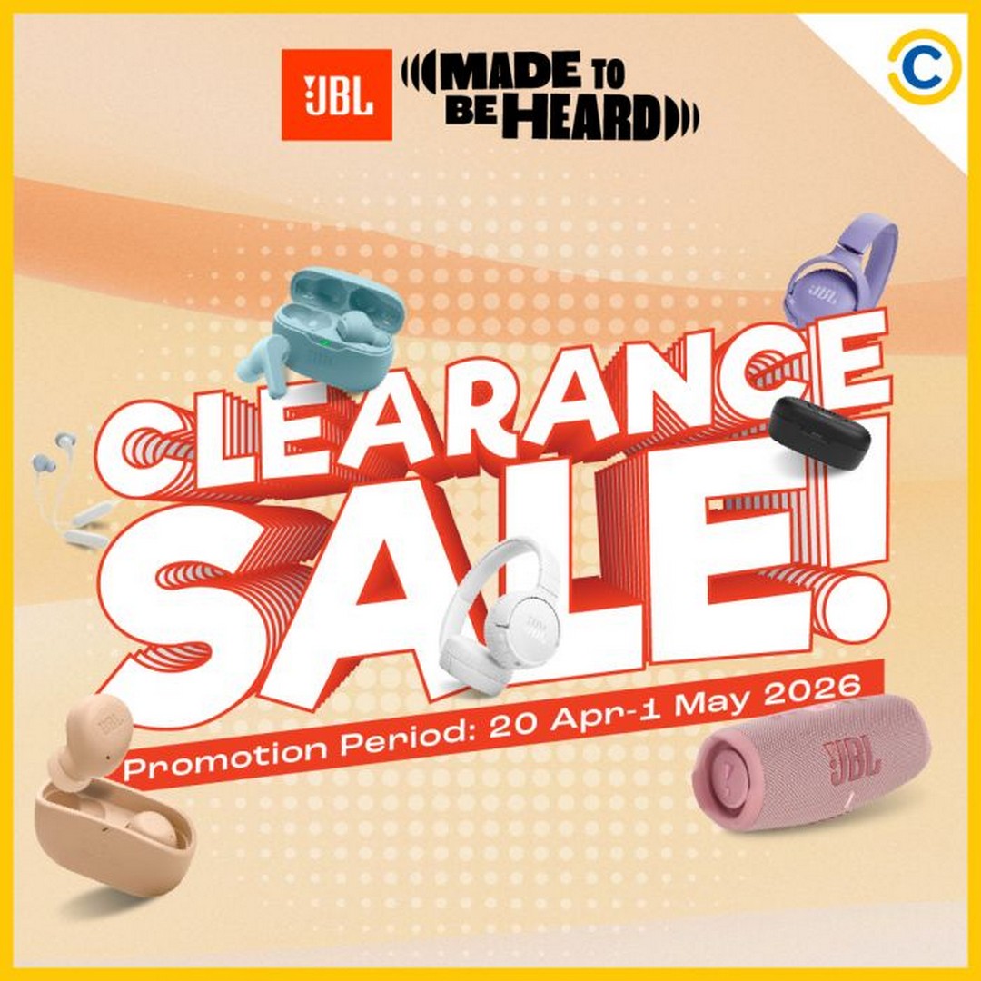 COURTS-JBL-Clearance-Sale 20 April–1 May 2026: COURTS JBL Clearance Sale: Audio Gear Promotion with Deals from $29.90 at Selected Singapore Stores