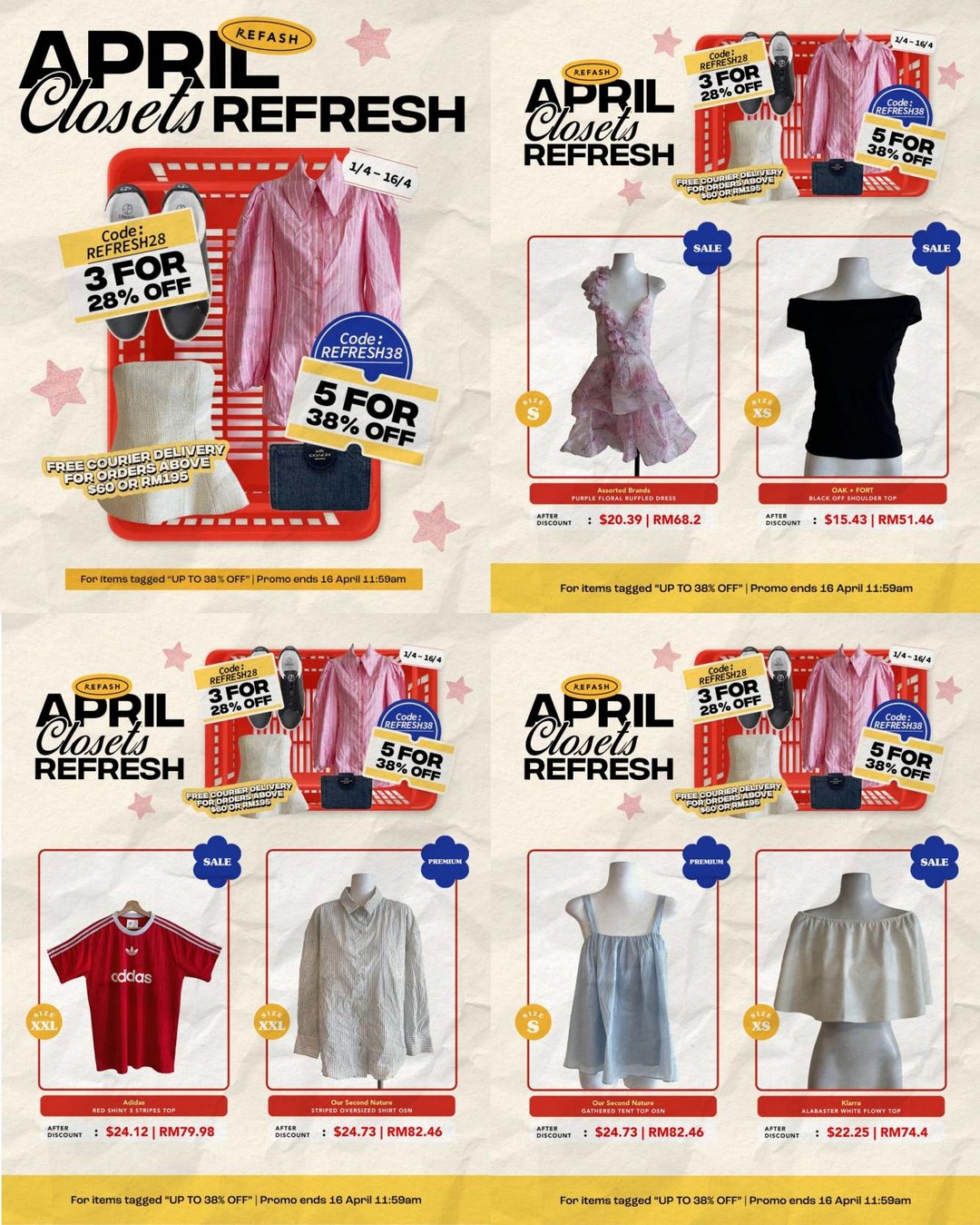 Refash-Preloved-Fashion-Closet-Refresh-Promotion 2-16 April 2026: Refash: Preloved Fashion Closet Refresh Promotion – 5 for 38% Off