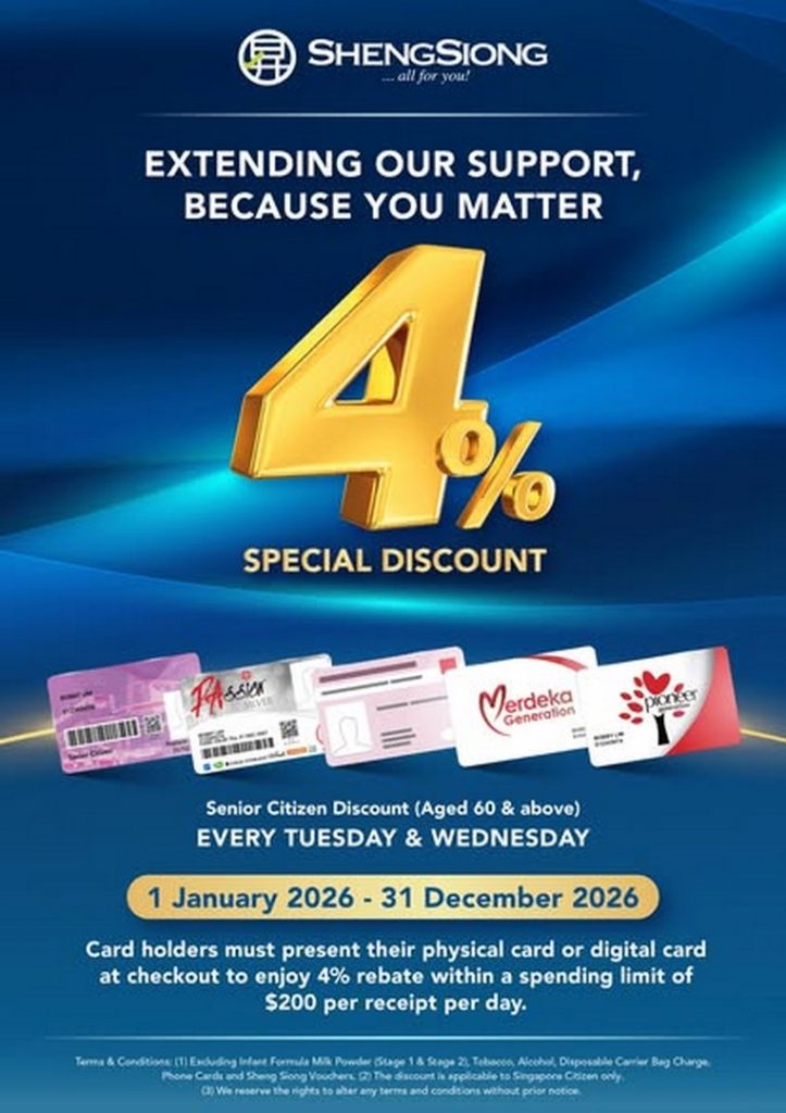 Senior Discount Code 1 January–31 December 2026: Sheng Siong Supermarket, Senior Citizen ...