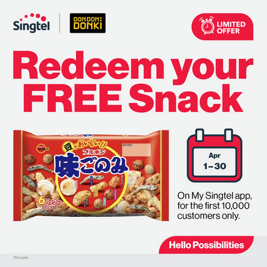 Singtel-Free-Bourbon-Ajigonomi-Cracker-Giveaway 1-30 April 2026: Singtel Free Bourbon Ajigonomi Cracker Giveaway: Exclusive F&B Reward for Customers