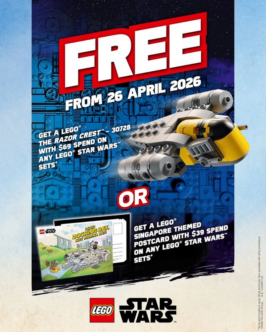 The-Brick-Shop-Singapore-–-LEGO-Star-Wars-Promotion 26 April 2026 onwards: The Brick Shop Singapore – LEGO Star Wars Promotion GWP Deal, Free Razor Crest Mini Build & Singapore-Themed Postcard Giveaway