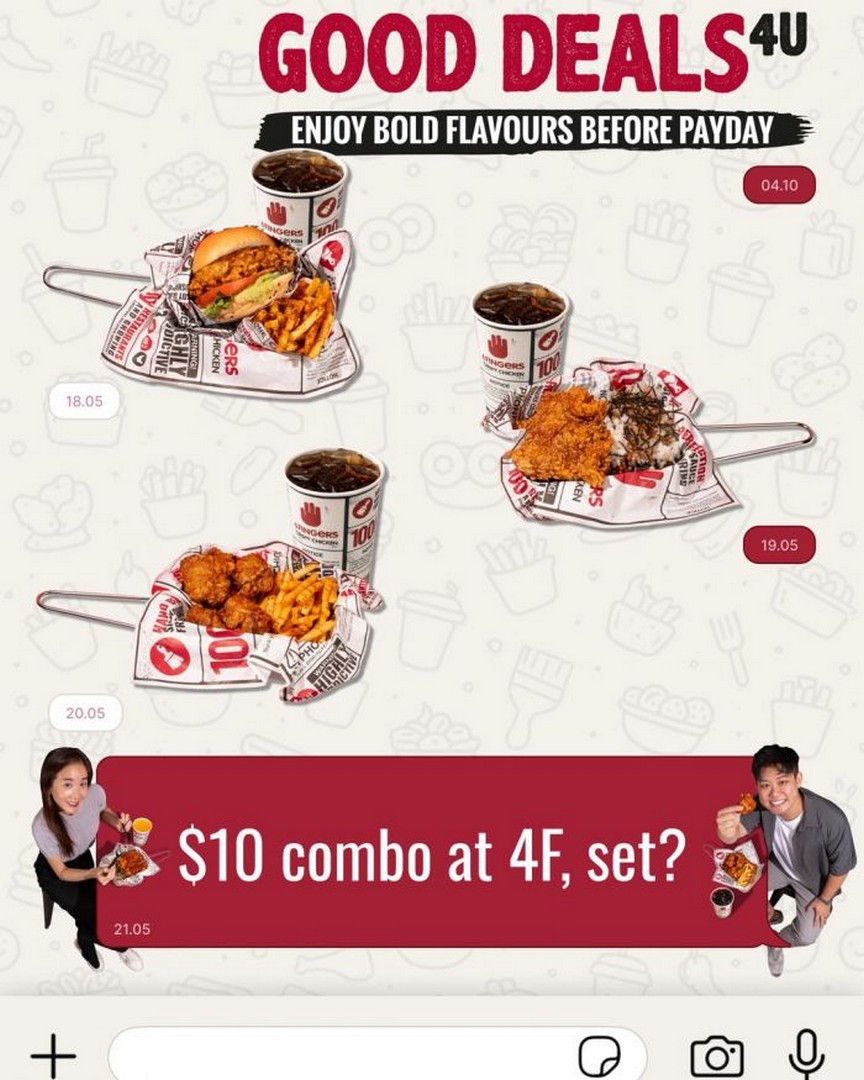 4Fingers-Singapore-Good-Deals-4-U-Promotion 18-21 May 2026: 4Fingers Singapore Good Deals 4 U Promotion – Enjoy Complete $10 Combo Meals with Burger, Chicken Rice Box and Boneless Chicken Bites