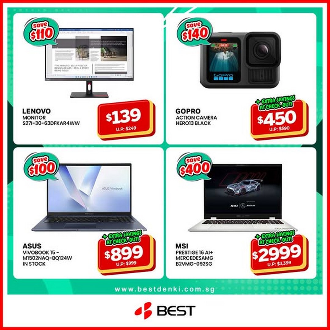 BEST-Denki-Singapore-Online-5.5-Super-Sale-2 5 May 2026 onwards: BEST Denki Singapore Online 5.5 Super Sale Extended – Extra Savings Up to 12% Off with Minimum $155 Spend on Selected Electronics and Home Appliances