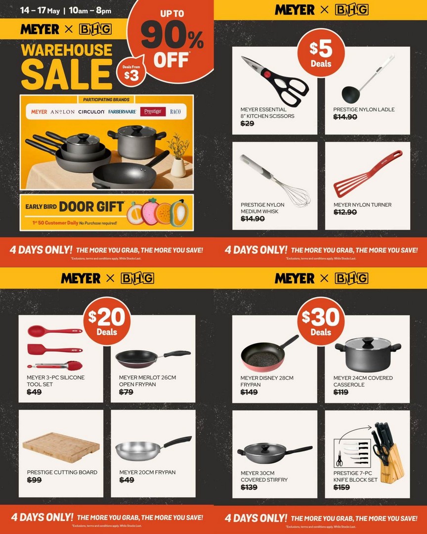 BHG-x-Meyer-Warehouse-Sale-Up-to-90-Off-Kitchenware-and-Home-Essentials 14–17 May 2026: BHG x Meyer Warehouse Sale: Up to 90% Off Kitchenware and Home Essentials Bargains in Singapore