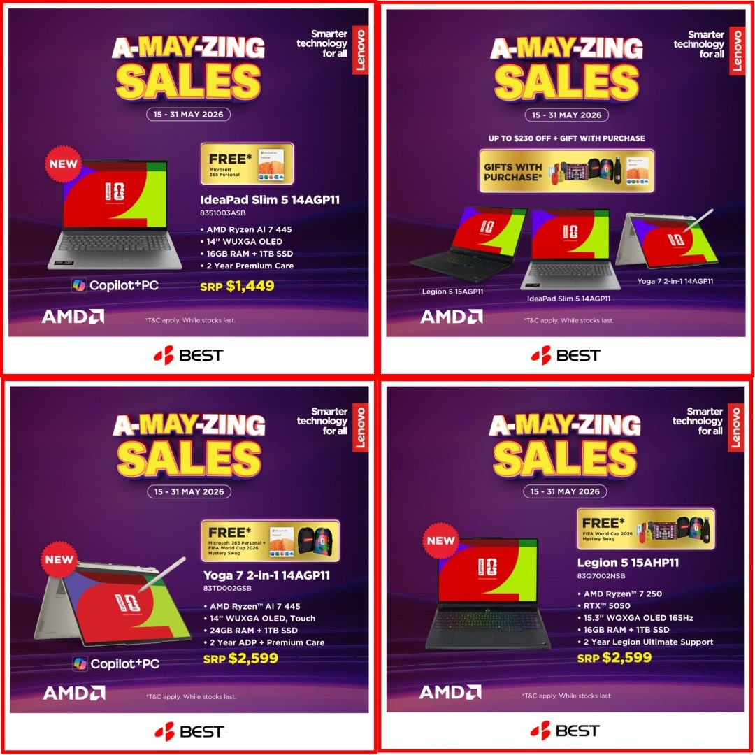 Best-Denki-Lenovo-Laptop-Promotion-with-Up-to-230-OFF 15-31 May 2026: Best Denki Lenovo Laptop Promotion with Up to $230 OFF and Free Gifts on Selected Models