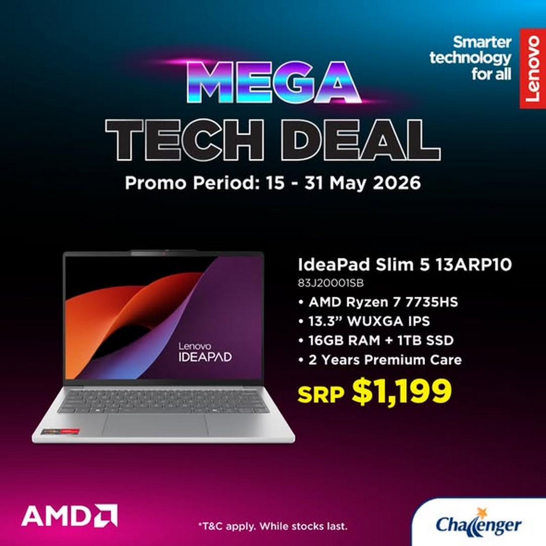 Challenger-Singapore-Mega-Tech-Deal-Lenovo-Cashback-Gift-with-Purchas-3 15–31 May 2026: Challenger Singapore Mega Tech Deal, Lenovo Cashback & Gift with Purchase Promotion for Laptops