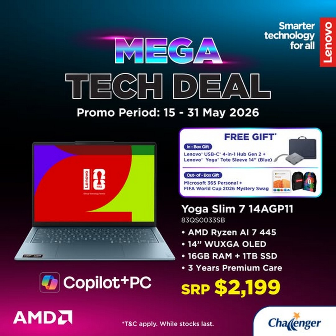 Challenger-Singapore-Mega-Tech-Deal-Lenovo-Cashback-Gift-with-Purchas-4 15–31 May 2026: Challenger Singapore Mega Tech Deal, Lenovo Cashback & Gift with Purchase Promotion for Laptops
