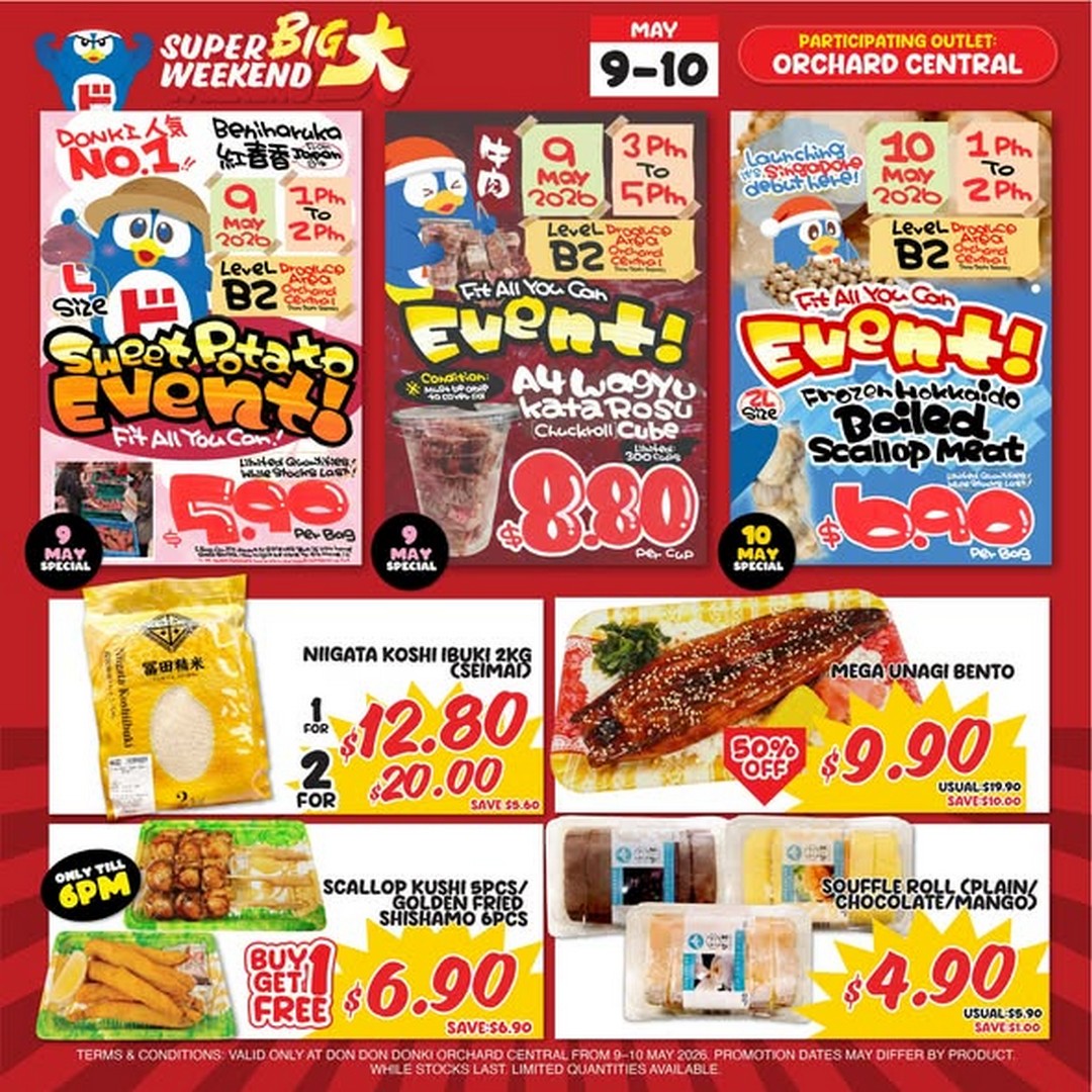 DON-DON-DONKI-Singapore-Super-Big-Weekend-Sale-1 9–10 May 2026: DON DON DONKI Singapore: Super Big Weekend Sale Event with Japanese Food Deals, Wagyu Specials and In-Store Experiences at Orchard Central