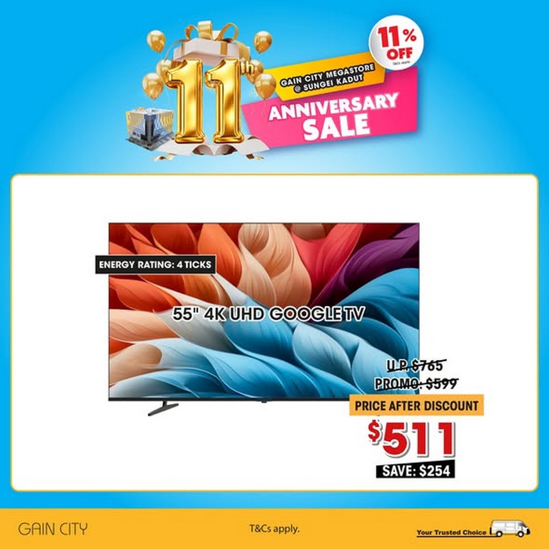Gain-City-Megastore-11th-Anniversary-Sale-2 12 May 2026 onwards: Gain City Megastore 11th Anniversary Sale – Enjoy 11% OFF Selected Audio Visual Products and Stand a Chance to Win a Denza D9 MPV at Sungei Kadut