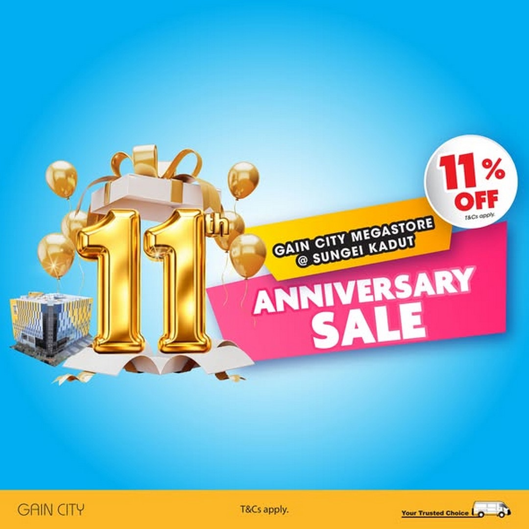Gain-City-Megastore-11th-Anniversary-Sale 12 May 2026 onwards: Gain City Megastore 11th Anniversary Sale – Enjoy 11% OFF Selected Audio Visual Products and Stand a Chance to Win a Denza D9 MPV at Sungei Kadut
