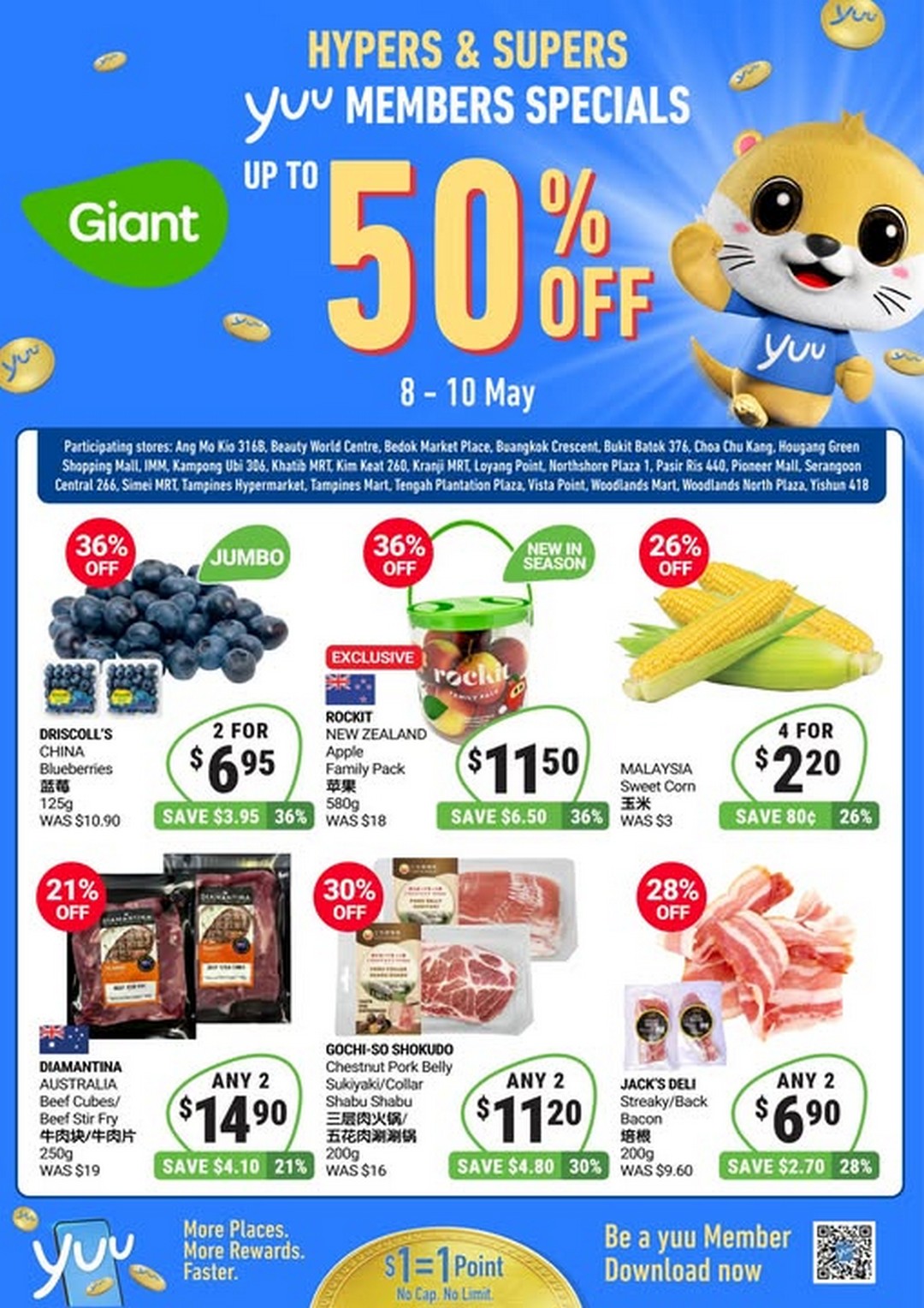 Giant-Singapore-yuu-Members-3-Day-Flash-Deals-1 8-10 May 2026: Giant Singapore yuu Members 3-Day Flash Deals Up to 50% Off Selected Groceries & Essentials Promotion