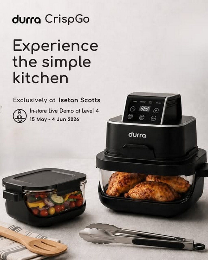 Isetan-Singapore-Durra-CrispGo-Live-Demo-Promotion-at-Isetan-Scotts 15 May-4 June 2026: Isetan Singapore Durra CrispGo Live Demo Promotion at Isetan Scotts – Discover Smarter Glass Cooking with Exclusive In-Store Experience