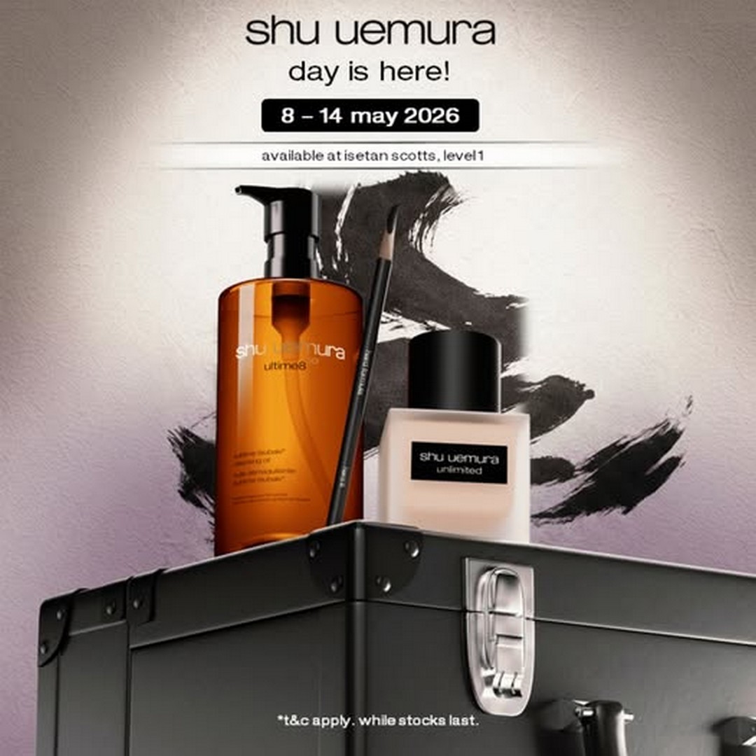Isetan-Singapore-Shu-Uemura-Day-Celebration-Promotion 8-14 May 2026: Isetan Singapore: Shu Uemura Day Celebration Promotion at Isetan Scotts L1 with Up to 25% Off Exclusive Beauty Sets and Gifts with Purchase