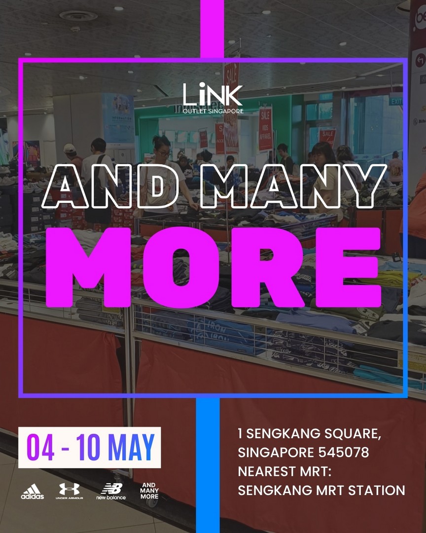 LINK-outlet-store-Sale-at-Compass-One-8 4–10 May 2026: LINK outlet store Sale at Compass One: Up to 70% OFF Adidas, Under Armour, New Balance Clearance Deals in Sengkang Singapore