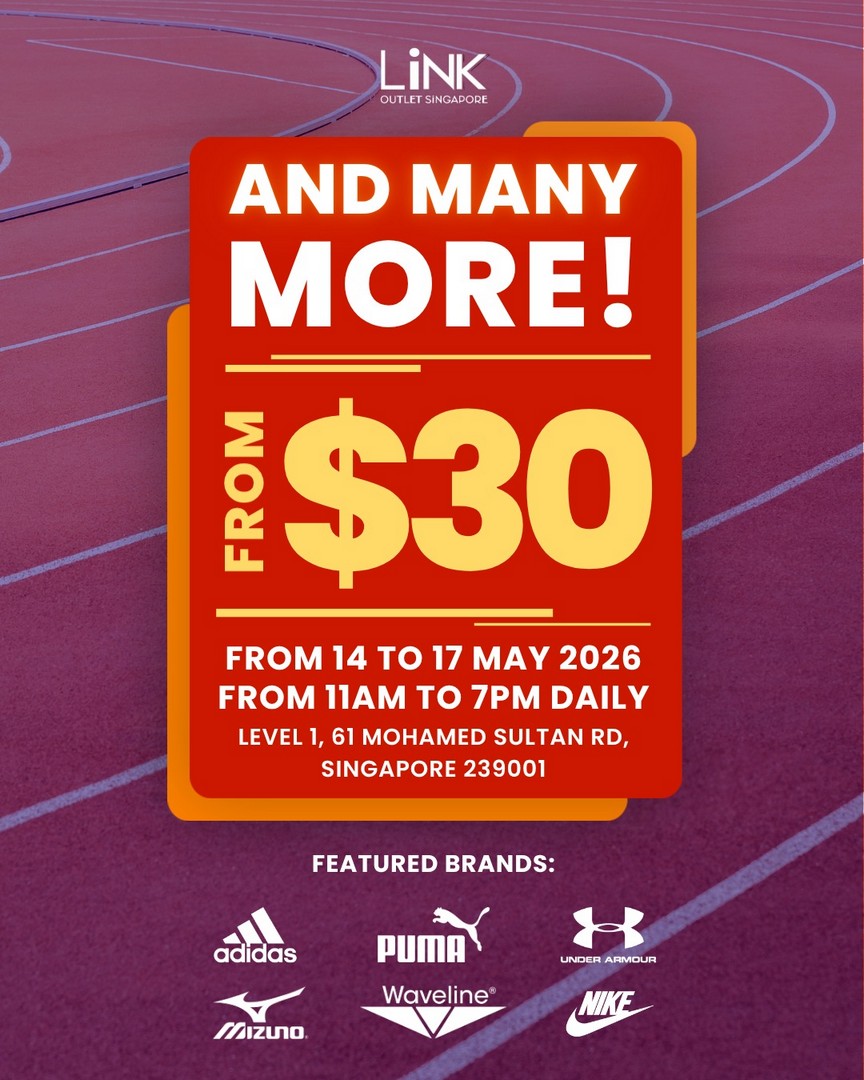 LINK-outlet-store-Warehouse-Sale-Singapore-7 14–17 May 2026: LINK outlet store Warehouse Sale Singapore – Massive Mid-Year Sportswear Promotion with Up to 80% Off at Mohamed Sultan Road