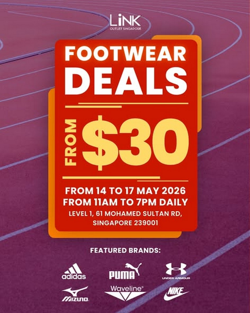 LINK-outlet-store-Warehouse-Sale-Singapore 14–17 May 2026: LINK outlet store Warehouse Sale Singapore – Massive Mid-Year Sportswear Promotion with Up to 80% Off at Mohamed Sultan Road