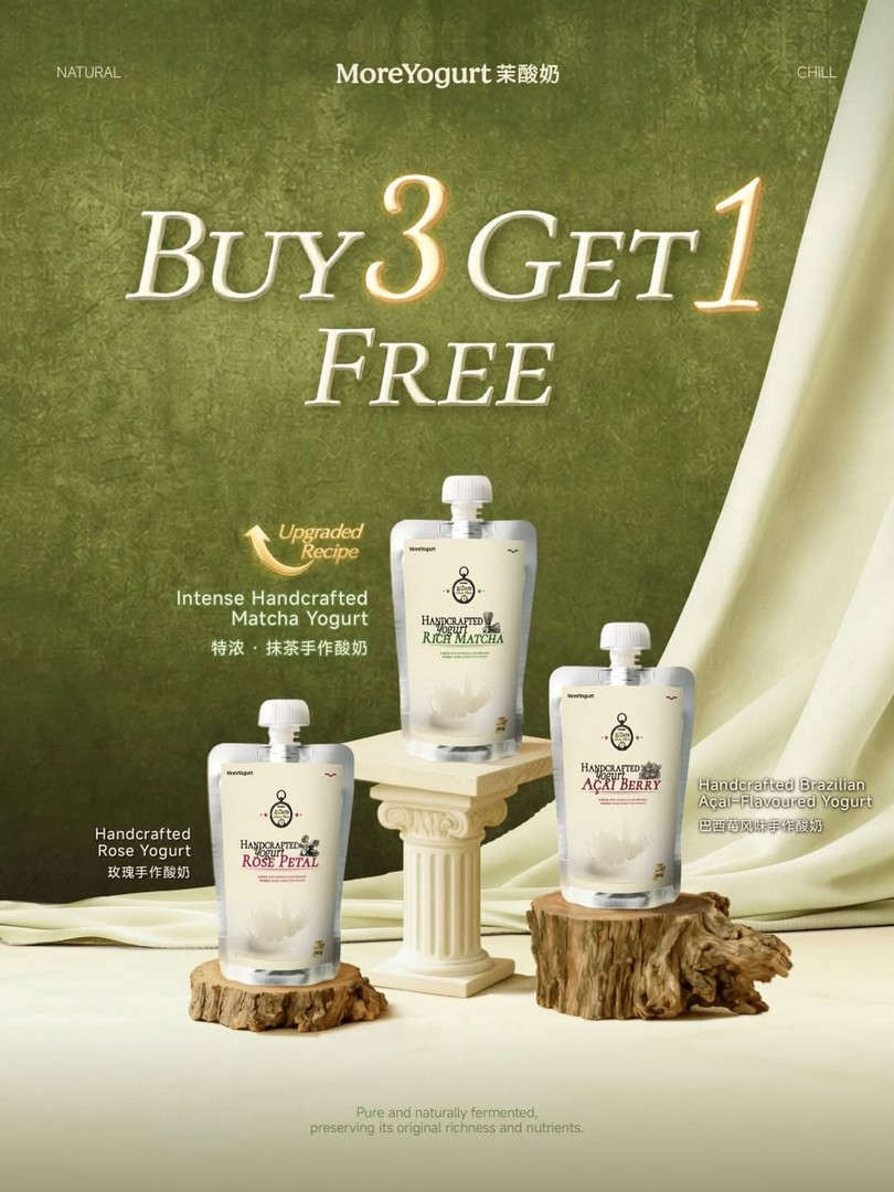 More-Yogurt-Singapore-Buy-3-Get-1-Free-Promotion-at-Suntec-City 20 May 2026 onwards: More Yogurt Singapore Buy 3 Get 1 Free Promotion at Suntec City Featuring The 21 Days Lite Yogurt Series with New Matcha Recipe