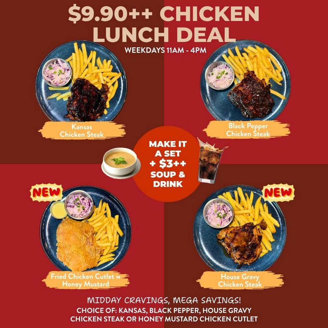 Morganfields-Weekday-Chicken-Lunch-Deal-Promotion 20 May 2026 onwards: Morganfield’s Weekday Chicken Lunch Deal Promotion: $9.90 Value Lunch at Suntec City Singapore, Affordable Weekday Dining Offer