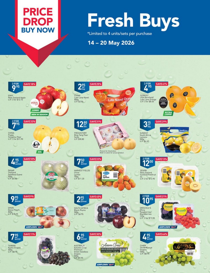 NTUC-FairPrice-Weekly-Promotion-Fresh-Buys-Sale 14–20 May 2026: NTUC FairPrice Weekly Promotion Fresh Buys Sale Up to 45% OFF Fresh Produce Discount Deal Singapore Supermarket Savings