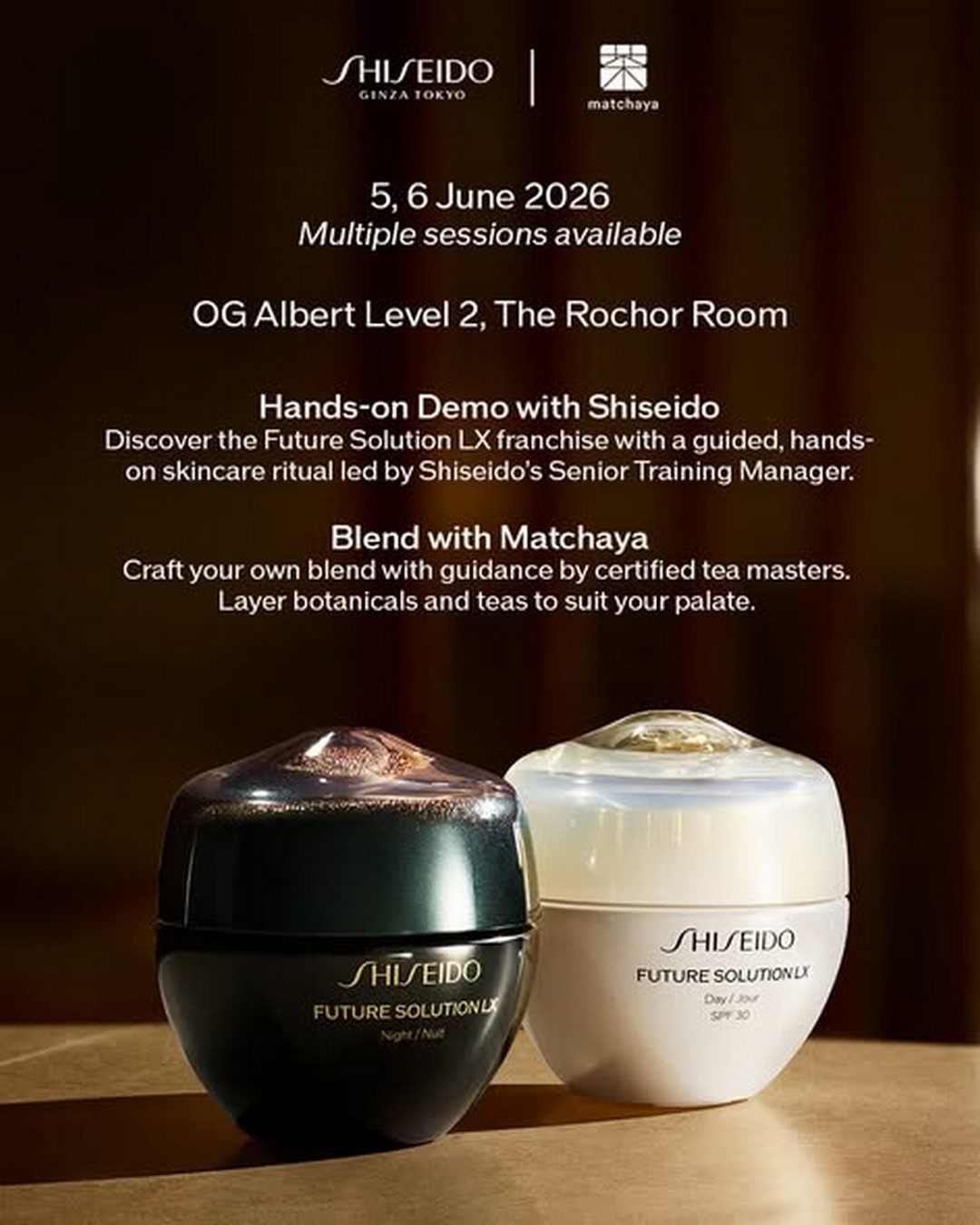 OG-Singapore-x-SHISEIDO-x-MATCHAYA-1 5–6 June 2026: OG Singapore x SHISEIDO x MATCHAYA: The Enmei Atelier Beauty & Tea Experience Event with Hands-On Skincare Ritual and Bespoke Tea Blending Workshop