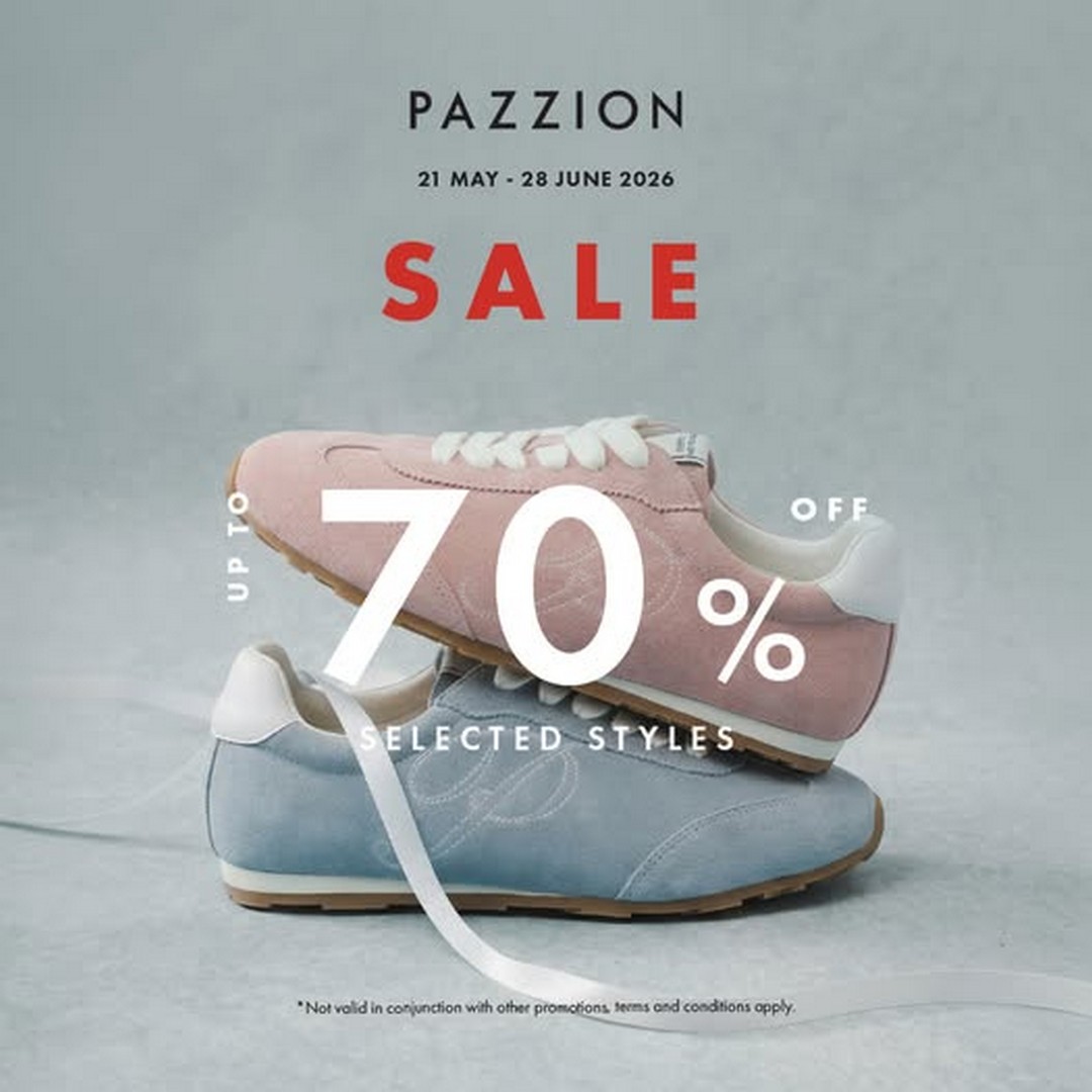 PAZZION-End-Season-Sale-at-Wisma-Atria-Singapore 21 May-28 June 2026: PAZZION End Season Sale at Wisma Atria Singapore with Up to 70% Off Selected Styles and Extra Discounts for Members and UOB Cardholders