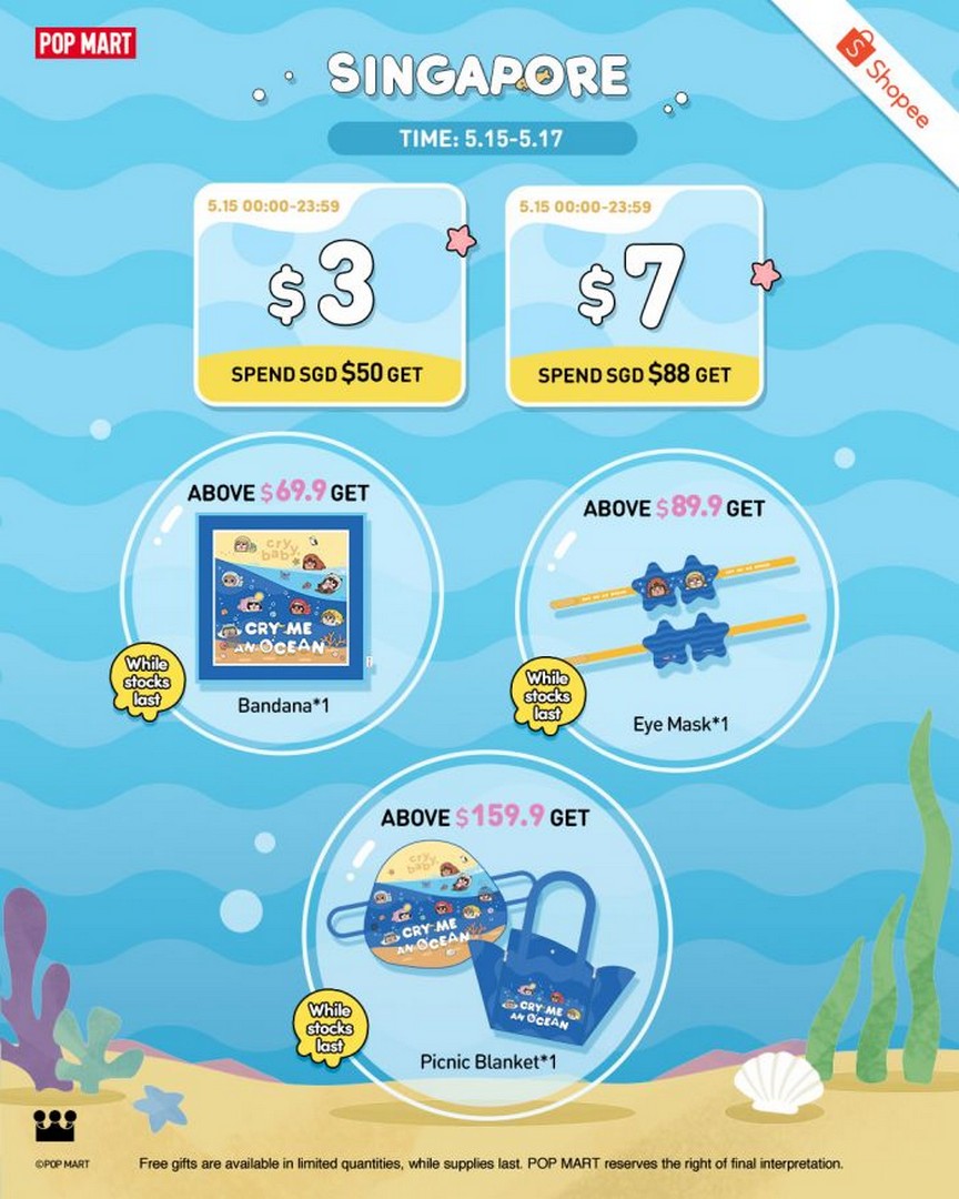 POP-MART-Shopee-Singapore-Heal-The-Blue-With-Crybaby-Promotion-1 15-17 May 2026: POP MART Shopee Singapore Heal The Blue With Crybaby Promotion: Enjoy Up to $7 Off Plus Exclusive Free Gifts with Cry Me An Ocean Series Launch