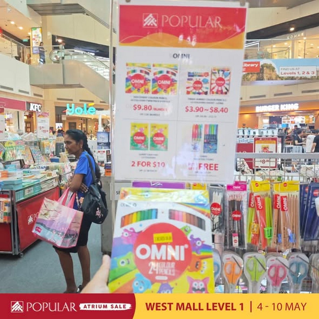 Popular-Bookstore-Singapore-Atrium-Sale-at-West-Mall-3 Now till 10 May 2026: Popular Bookstore Singapore Atrium Sale at West Mall – Up to 70% Off Books, Stationery and More Promotion