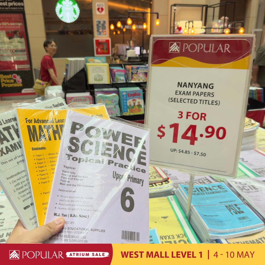 Popular-Bookstore-Singapore-Atrium-Sale-at-West-Mall-9 Now till 10 May 2026: Popular Bookstore Singapore Atrium Sale at West Mall – Up to 70% Off Books, Stationery and More Promotion