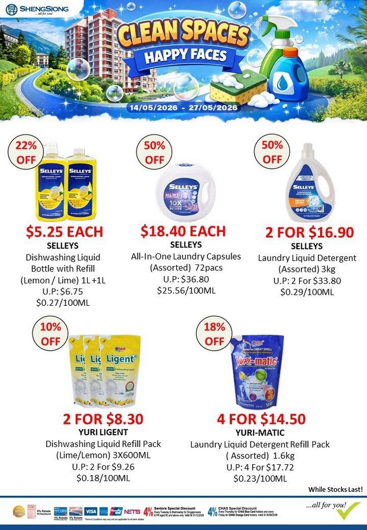 Sheng-Siong-Supermarket-House-Cleaning-Fair-Promotion-3 14-27 May 2026: Sheng Siong Supermarket House Cleaning Fair Promotion: House Cleaning Fair “Clean Spaces, Happy Faces” Up to 50% Off Household Essentials Sale in Singapore