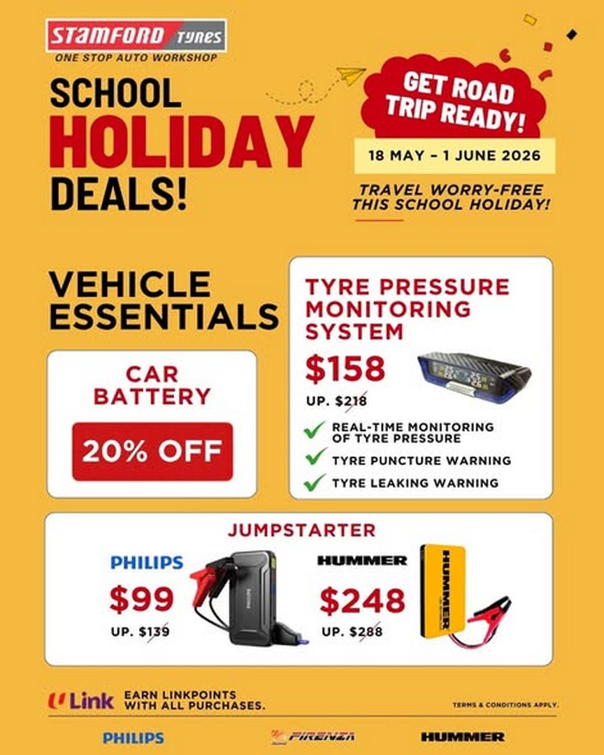 Stamford-Tyres-Retail-Singapore-School-Holiday-Promotion-3 18 May–1 June 2026: Stamford Tyres Retail Singapore School Holiday Promotion with 50% OFF Wheel Alignment, Tyre Deals and Vehicle Servicing Savings Islandwide