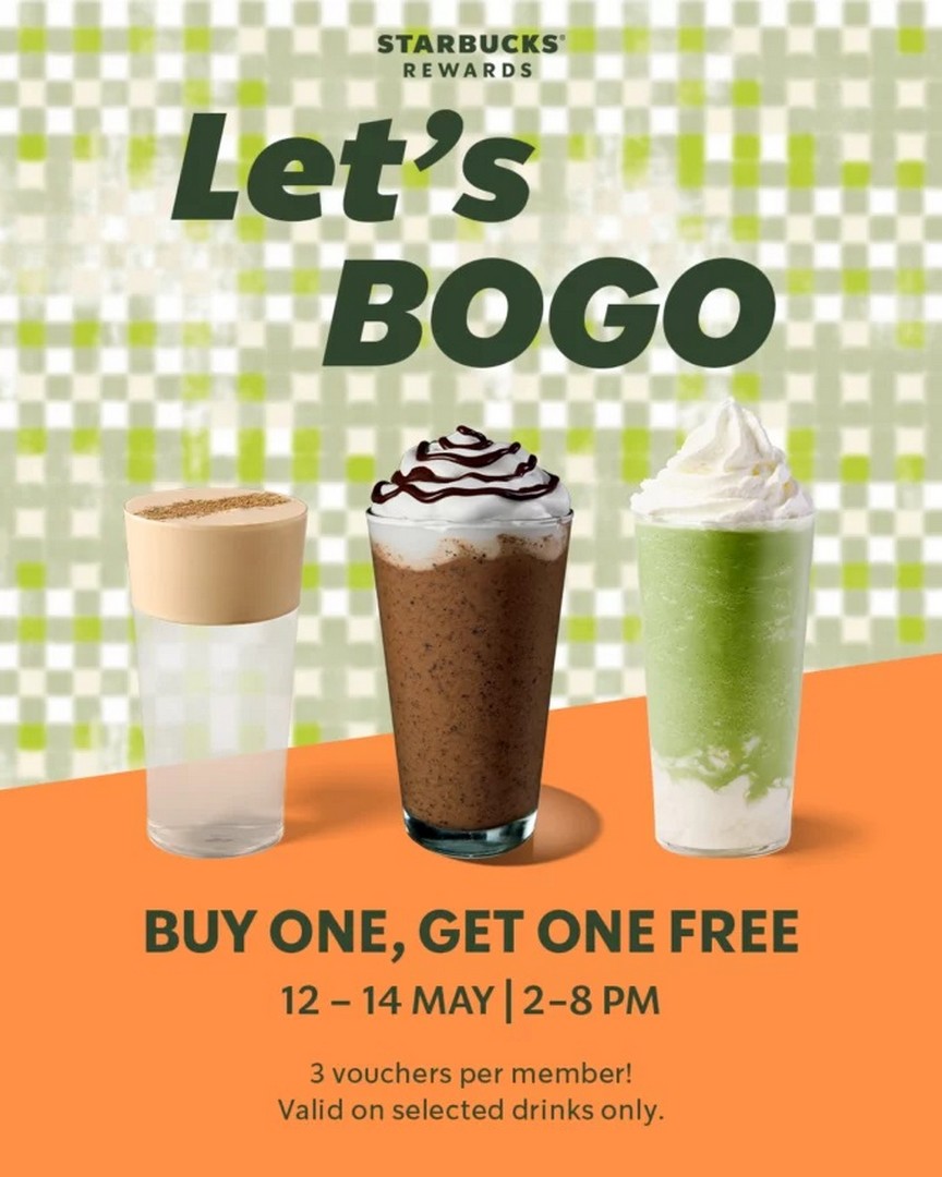 Starbucks-Singapore-Buy-One-Get-One-FREE-Venti-Drinks-Promotion 12–14 May 2026: Starbucks Singapore Buy-One-Get-One FREE Venti Drinks Promotion for Rewards Members – Afternoon Coffee Deal Across All Outlets in Singapore