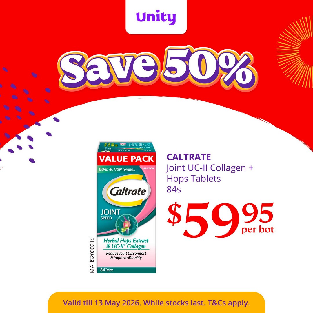 Unity-Pharmacy-Singapore-Weekly-Wellness-Promotion-7 Now till 13 May 2026: Unity Pharmacy Singapore Weekly Wellness Promotion Featuring B1G1 Eu Yan Sang, Colgate, Aveeno and Health Essentials Deals