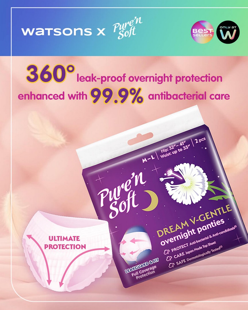 Watsons-Singapore-Puren-Soft-Overnight-Panties-Promotion 10–27 May 2026: Watsons Singapore Pure’n Soft Overnight Panties Promotion: Get 3 for $4.90 with 20% Off Limited-Time Comfort Deal
