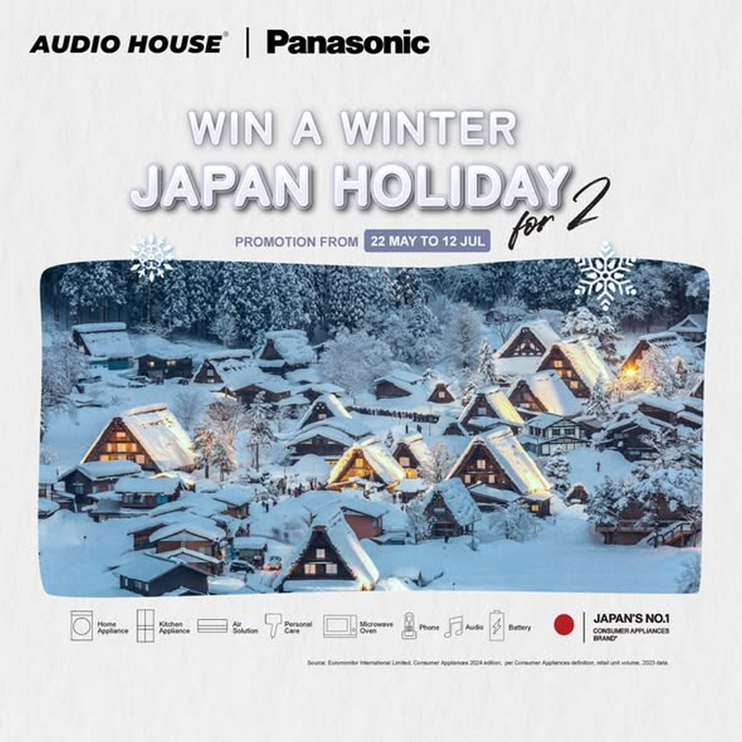Audio-House-Singapore-x-Panasonic-Japan-Winter-Holiday-Lucky-Draw 22 May – 12 July 2026: Audio House Singapore x Panasonic Japan Winter Holiday Lucky Draw Promotion – Spend and Stand a Chance to Win a 9D7N Shirakawago Winter Escape for Two