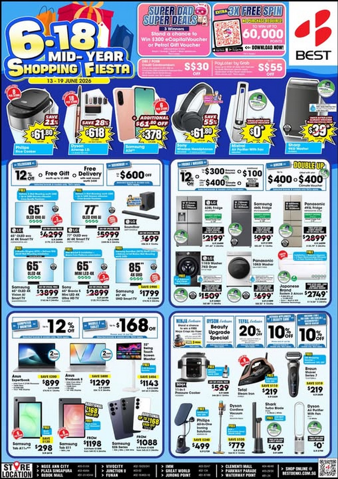 BEST-Denki-Singapore-6.18-Mid-Year-Shopping-Fiesta-Promotion 13–19 June 2026: BEST Denki Singapore 6.18 Mid-Year Shopping Fiesta Promotion, Tech & Home Appliance Deals & Giveaway Event