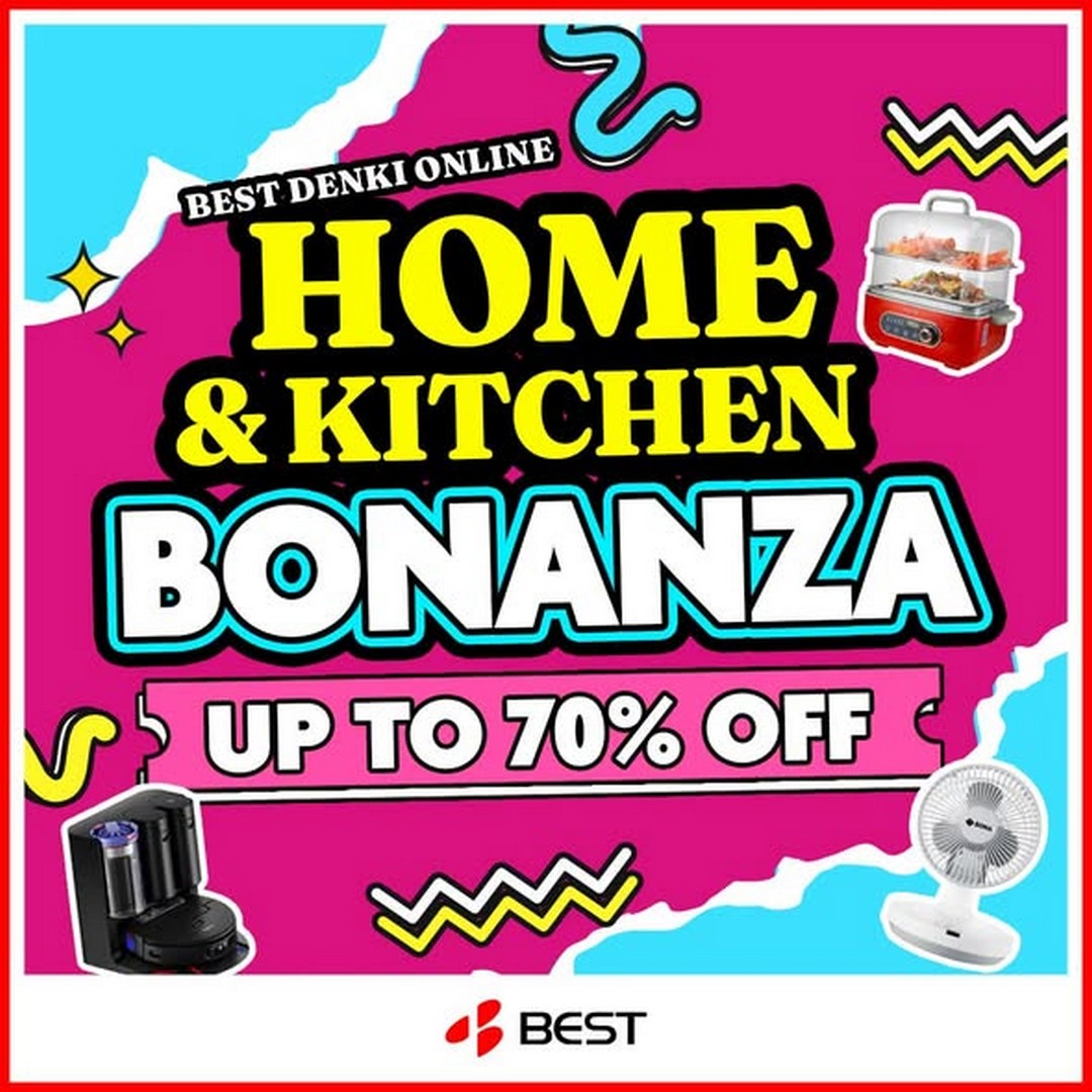 BEST-Denki-Singapore-Home-Kitchen-Bonanza-Online-Exclusive-Sale 12 June 2026 onwards: BEST Denki Singapore Home & Kitchen Bonanza Online Exclusive Sale: Up to 70% Off Appliances with Extra $288 Off Promo Code BESTHOME