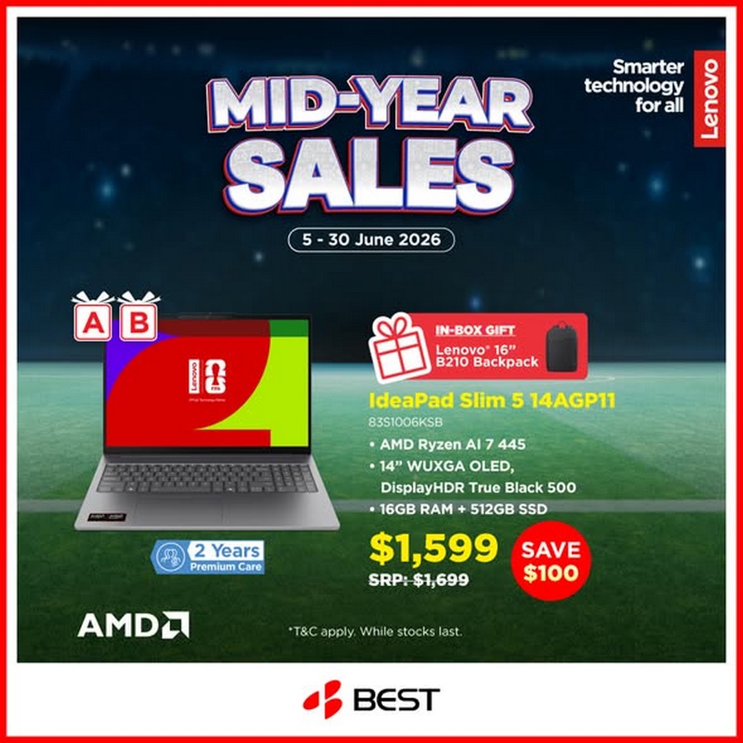 BEST-Denki-Singapore-Lenovo-Laptop-Promotion-1-1 5–30 June 2026: BEST Denki Singapore Lenovo Laptop Promotion – Enjoy Up to S$230 Off AMD-Powered Lenovo Laptops Plus Free Gifts While Stocks Last