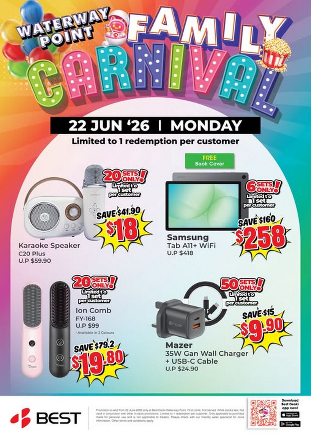 BEST-Denki-Singapore-One-Day-Deals-at-Waterway-Point 22 June 2026: BEST Denki Singapore, One-Day Deals at Waterway Point – Limited-Time Electronics Sale