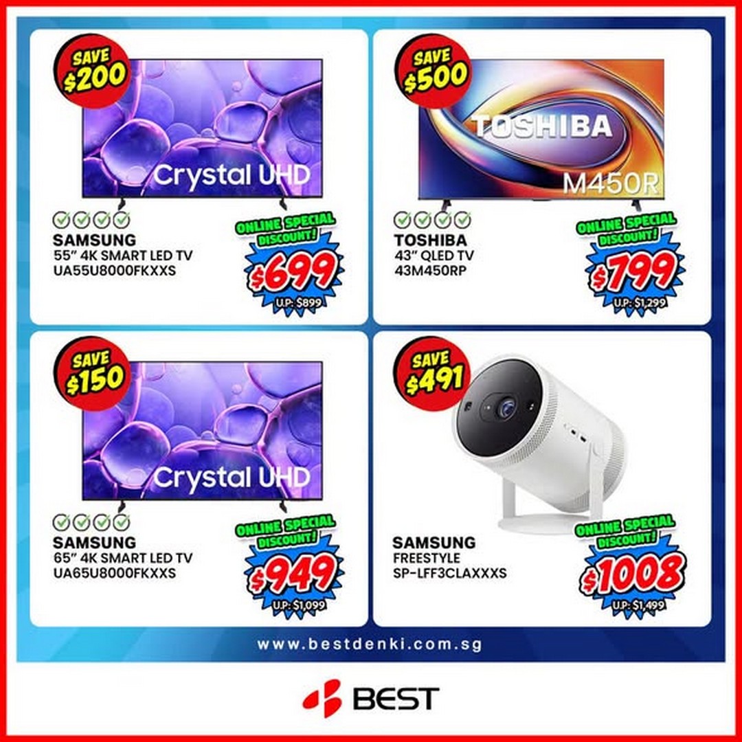 BEST-Denki-Singapore-Premium-TV-Sale-2 19 June 2026 onwards: BEST Denki Singapore Premium TV Sale – Enjoy Up to 60% Off Selected Premium TVs Plus Extra Savings Promotion